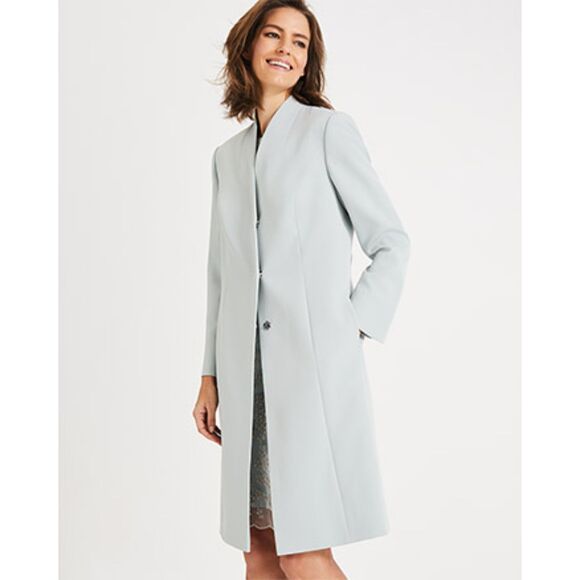 Phase Eight Constanza Coat - Duck Egg Blue US 4 - Picture 1 of 14